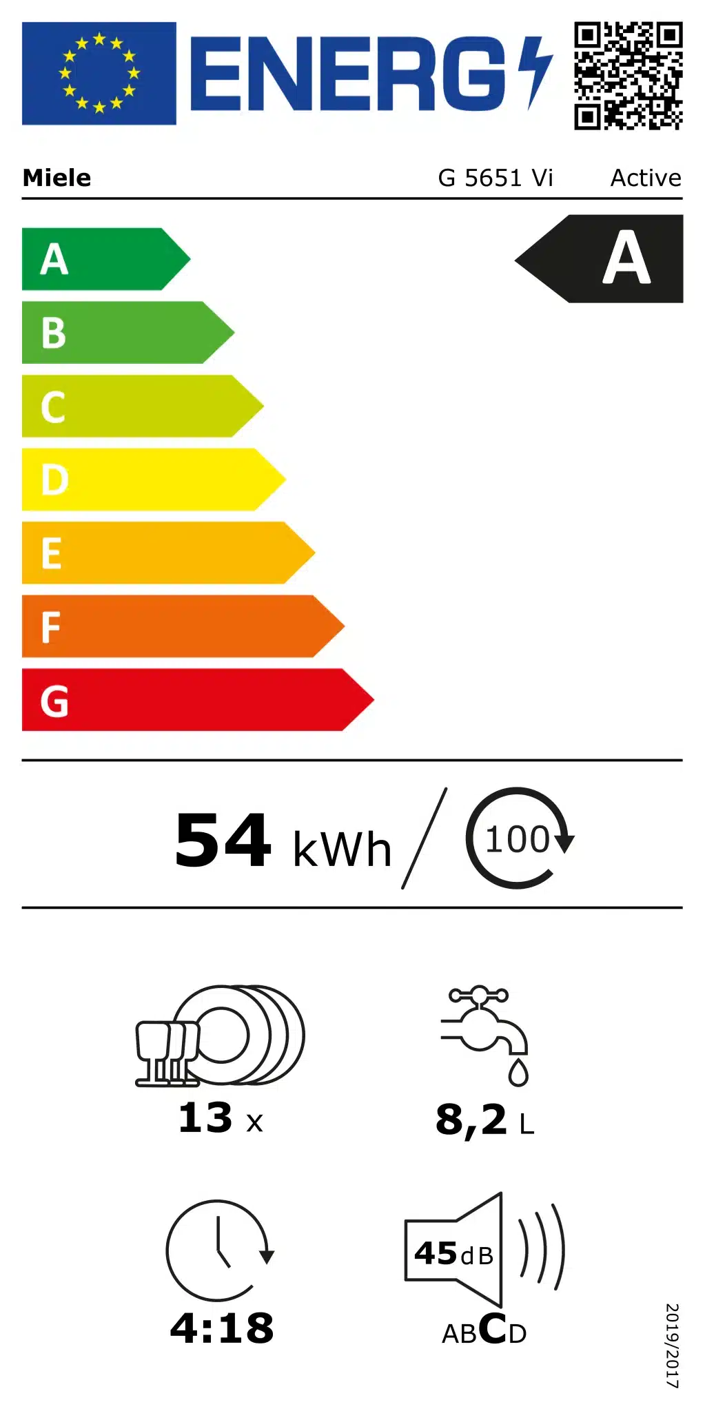 Miele Integrerbar opvaskemaskine G5651 Vi NER ED Active - Billede 5