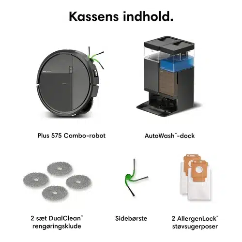 iRobot Roomba® Plus 575 Combo-robot + AutoWash™-dock sort - FRI FRAGT - Billede 8