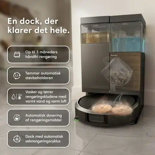 iRobot Roomba® Plus 575 Combo-robot + AutoWash™-dock sort - FRI FRAGT - Billede 10